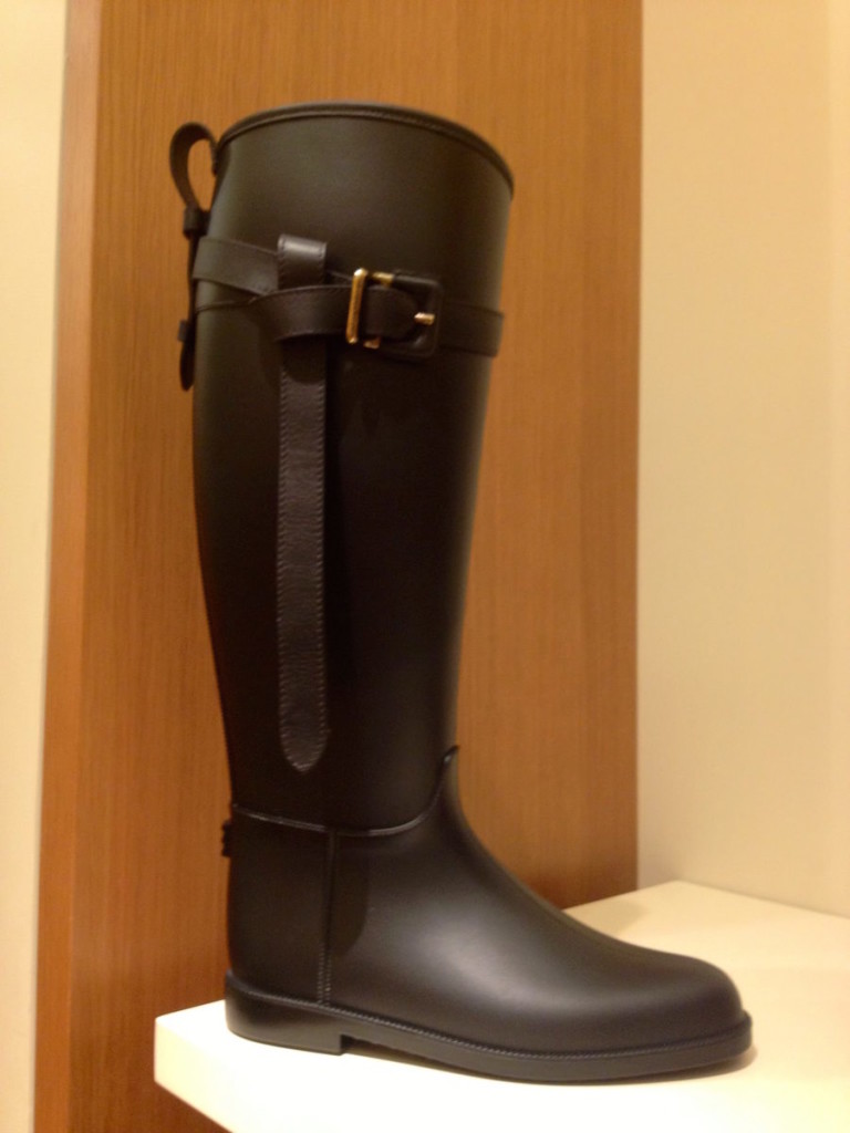 Burberry Black Boot Gold Buckle